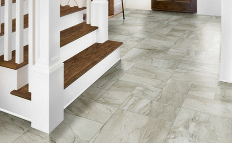 tile flooring in hallway